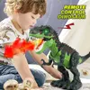 Brinquedos de dinossauro de animais elétricos / RC para crianças 3 4 5 6 7 8 Presente de dinossauro de controle remoto para meninos RC Walking Robot Dinosaur Toys com spray de névoa e ovos Q231114