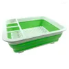 Kitchen Storage Foldable Dish Cutlery Rack Organizer Box Drainer Stand Cup Bowl Holder Knife Fork Container