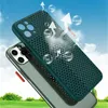 Warmte -dissipatie Ademkoeling voor iPhone 12 11 13 Pro Max XR XS Max X 14 Plus Mini Soft Silicone Shockproof Bumper Cover