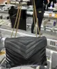 Black envelope bag for women crossbody Bags pillow quilted stitching borse with insert pocket metal hardware matelasse satin lining shoulder bag XB019 E23