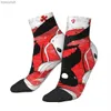 Kids Socks Koi Fish Yin Yang Men's Ankle Unisex Harajuku Seamless Printed Happy Low Sock GiftL231114