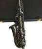 Schwarz-Nickel-Gold-Altsaxophon, schwarzes EbTune-Musikinstrument, A-992 Sax, Altsaxophon mit Mundstück. Schilf. Nacken. Fall