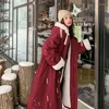 Damen Trenchcoats Lammwolle Baumwolljacke Korea Lose 2023 Winter Plus Samt Schnee Parkas Warmer Kapuzenmantel Lässiger weiblicher langer Mantel