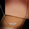 Ожерелья с подвесками DODO, простые подвески с перьями, ожерелье для женщин, серебряная цепочка, обручальные модные украшения, Bijoux Femme, оптовая продажа