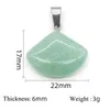 Natuurstenen hangers Rose Quartz Agaat turquoise genezende kristallen Charms voor sieraden maken doe -het -zelf ketting oorbellen