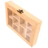 Schmuckbeutel, leere Organizer-Box, DIY-Fach, unvollendete Holzaufbewahrung mit klarem Deckel