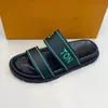 5A Designer Slippers slides men WATERFRONT mule sandal Summer Flats real leather Shoes Beach Effortlessly Stylish Slides 2 Straps with Adjusted Gold Buckles 06