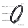 Wedding Rings Female 2mm Width Small Ring Quality Tungsten Carbide With Gold Gun Black Plated For Women Size 6 7 8 9 10 11