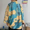 Erkekler Sıradan Gömlek Japon Gömlek Erkekler Kimono Çin Geyşa Varış Sokak Giyim Harajuku 230414