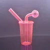 10pcs Coffee Cup Bubbler Smoking Water Bong Hookah Beaker Rigs Glass Pipes Hand Smoking Pipe with 30mm Oil Burner Pipe