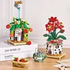 Blokken Creatieve Aardbei Kersenbloesem Vlezige Plant Bonsai Gebouw Mini Bloem Woondecoratie Schattig Meisje Cadeau Kinderspeelgoed 231114