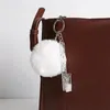 Keychains Debit Card Grabber Keychain Bling ATM Pullers For Long Nails Acrylic Clip With Wool Ball Key Chain