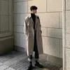 Мужские куртки 2023, брендовый весенний Тренч, корейская мода, пальто для мужчин, длинная ветровка, уличная одежда, мужское пальто, верхняя одежда, одежда 231113