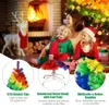 Décorations de Noël 7FT artificiel articulé coloré arc-en-ciel plein sapin avec 1213 conseils CM22830 231113