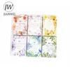 Sheets Colorful Blossom Series Literary Watercolor Flower Border Material Paper Memo Pad Creative DIY Decor Stationery