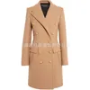 Женское шерстяное зимнее пальто, женское шерстяное пальто на осень-зиму, винтажная элегантная одежда Camel OL, модная верхняя одежда, длинное пальто, женское пальто, верхняя одежда 231114