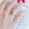 Cluster Rings WPB S925 Sterling Silver Zircon Diamond Snowflake Women's Sparkling High Carbon Diamonds Luxury Jewelry Gifts Party