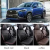 Capas de assento de carro de ajuste personalizado premium para Toyota Corolla Cross SUV L, LE, XLE à prova d'água almofada de assento acessórios de decoração de interiores conjunto completo - couro sintético