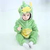 Piżama 0-4y Kigurumi dzieci piżamę zamek błyskawiczny dinozaur małpa anime cosplay kostium zimowy flanel maluch pajama dziewczynka bolenia 231113