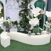 Dekorasyon Etkinlik Partisi Sahnesi Dekorasyon Geri Damlalar Beyaz Çiçek Zemin Stand Düğün Kağıt Çok Yahudi Katlanır Ekran Stand Çiçek Tatlı Gösteri Tablo