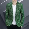 Men's Suits & Blazers Fashion Designer Man Classic Casual floral print Luxury Jacket Brand Long Sleeve Men Slim Coats