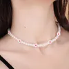 Choker 1PC Trendy Love Pearl Necklace Female Personality Travel Party Fashion Clavicle Accessories Collar Perlas