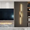 Wall Lamp Modern Long Led Decor For Living Dining Room Bedroom Bedside Lights Home Interior Black/Golden Sconces