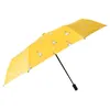 Paraslas Cartoon Duck Design Automatyczna żółta wiatroodporna ochrona UV dla kobiet słonecznych i deszczowych składanych 230413