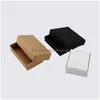Embrulhe de presente marrom/branco/preto kraft papel caixa