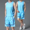 Erkek Trailsits Liscn Erkekler Basketbol Sporları Takım 2023 Düz Renkli Sweatshirt Jogging Shorts İki Parçalı Siyah Gevşek