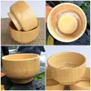 Servis uppsättningar Natural Bamboo Bowl Home Noodle Soup Container Japanese Rice Bowls