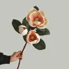 Kwiaty dekoracyjne 1 szt. 75 cm sztuczna magnolia jedwabny kwiat gałąź dekoracje domowe stół