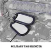 Dog Collars 12 Pcs Protective Cover Tag Silicone Mens Stainless Steel Necklace ID Silica Gel Man Black For