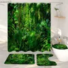 Shower Curtains Forests Waterfalls Landscapes Bathroom Sets With Shower Curtains And Rugs Beaches Waves Tropical Landscapes Bathroom Decor R231114