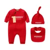 Rompers Infant Born Baby Girl Designer Markenbrief Kostüme Overalls Kleidung Jumpsuit Kids Bodysuit für Babys Outfit Strampler Outfi B Dhlcu