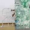 Other Event Party Supplies 3D PVC Pipe Number Mosaic Balloon Frame Backdrop DIY 0 9 Handmade Ballon Stand P o Shoot Prop Anniversary Birthday Decor 230414