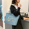 Abendtaschen Vintage Bestickte Umhängetasche 2023 Outdoor Fashion Portable Shopping Große Kapazität Denim Frauen Handtaschen Tote