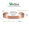 Bangle Wollet Braided Copper Bracelet For Women Or Men- 6.5 Inches Adjustable Magnets Jewelry Gift