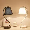 مصابيح طاولة أوروبا LED زجاجي Lampada Da Tavolo Deco Chambre غرفة الطعام