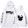 Herrtröjor tröjor anime hoodie tokyo ghoul kenaki män kvinnor avslappnad lös tryck pullover harajuku streetwear kläder w695