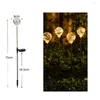 Solar Outdoor Ball Reed Lampa Lampa Ogród Ogród Wodoodporna LED Crystal String Light Yard Landscape Lighting