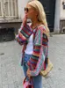 Женский вязаный кардиган Hawlife, свободный свитер с длинными рукавами и расклешенным крючком Y2K 003