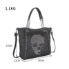 2023 Moda Teschio Rivetto Pipistrello Punk Gotico Borsa da donna Borsa a tracolla con tracolla Drive Borse 231114