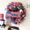 Decorative Flowers Wreaths Small Indoor Christmas Wreath Chimney Decorations Independence Day Door Hung With American National Sty Dhaz5