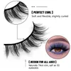 Makeup Tools Groinney 7 Par Eyelashes 3D Natural False Lashes Fluffy Soft Cross Manga Wispy Eyelash Extension 230413