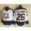 SJ Vintage TAMPA BAY 26 Martin St. 4 Vincent Lecavalier LIGHING Hockey Jerseys Mens Black White Ed Jersey M-XXXL