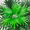 Fleurs décoratives 5cm18leaves Palmier Artificiel Plantes En Plastique Branche Faux Cycas Arbres Vert Faux Feuilles Tropicales Pour La Maison Jardin Intérieur