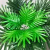 Dekorativa blommor 5cm18Leaves Artificial Palm Tree Plastic Plants Grenar Fake Cycas Trees Green Faux Tropical Leaves For Home Garden inomhus