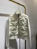 2023 Triangolo da donna invernale trapuntato in nylon rigenerato e cappotto in cashmere Procione regolare con isolamento spesso Sport all'aria aperta