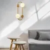 Lampa ścienna LED Sconce Nowoczesna szklana kulka salonu sypialnia Sofa Sofa